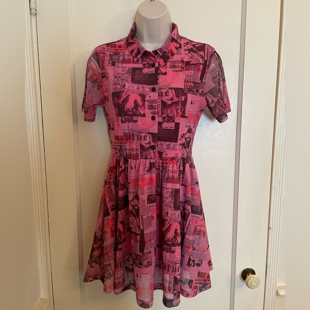 Urban Outfitters Newspaper Vintage Inspired Dress
